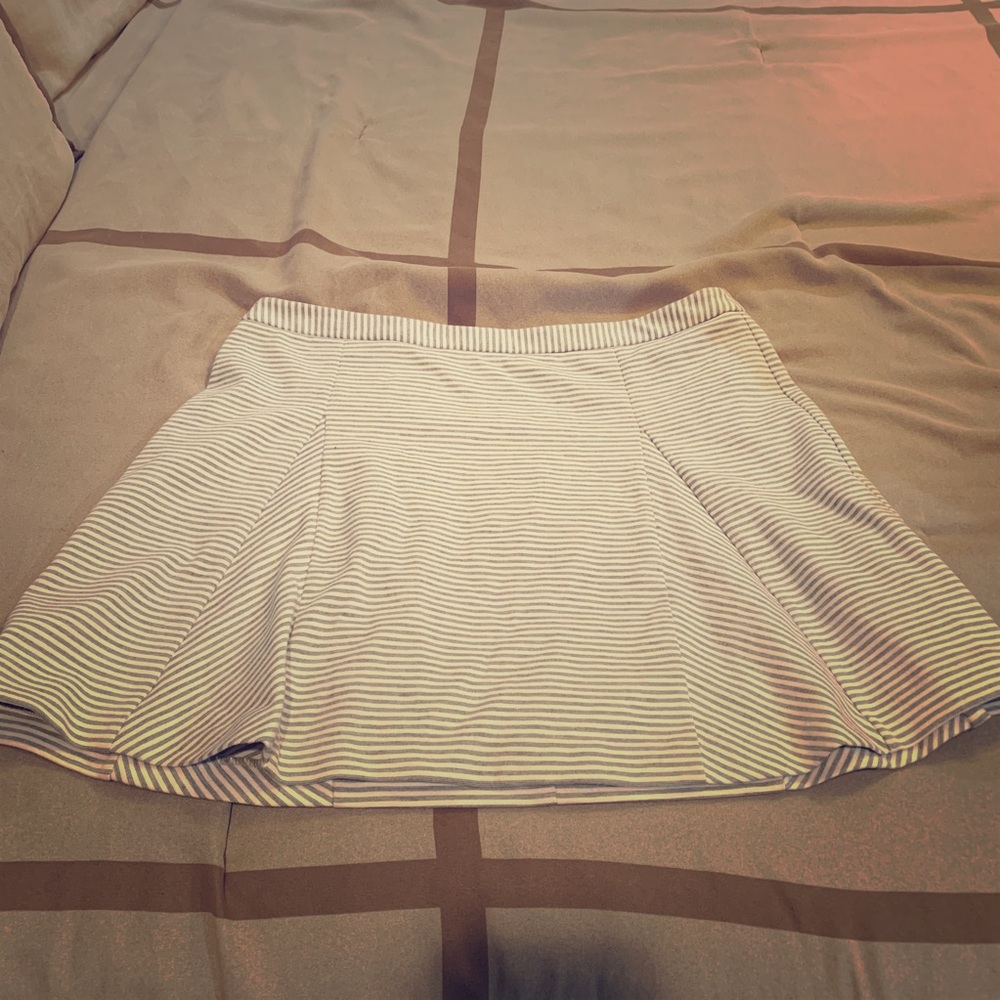 Michael Kors gray and white striped skirt